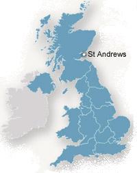 St Andrews on a map